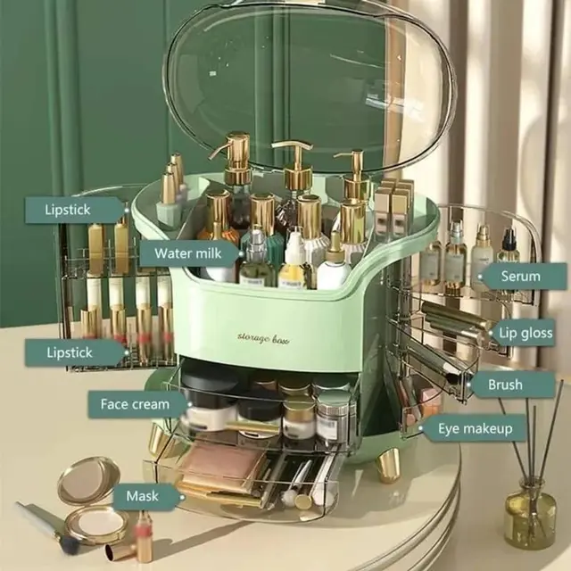 Dust & Water-Proof Large Capacity Cosmetics Storage Box
