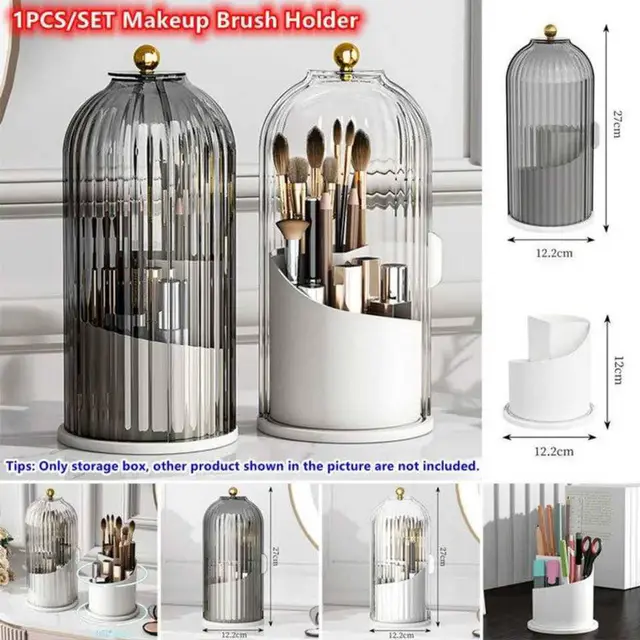 360° Rotating Luxury Makeup Brushes Holder