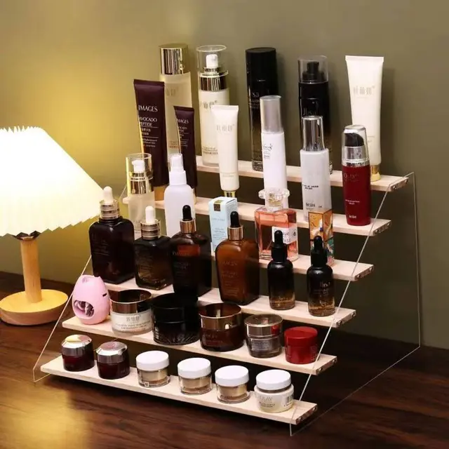 Wooden & Acrylic Multi-Layer Display Stand